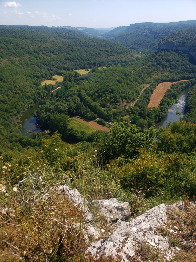 Scenic view of river and gorges